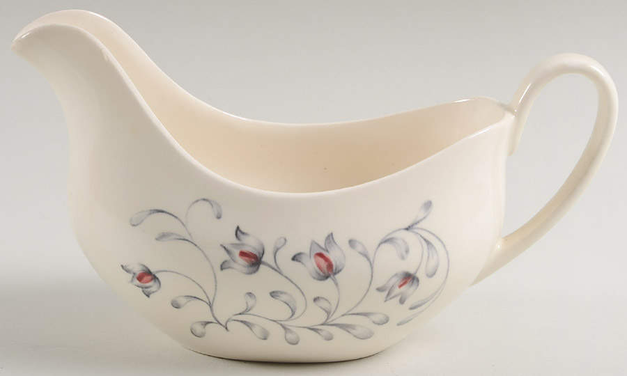 Lace (Gray & Pink) Underplate for Gravy Boat by Johnson Brothers-1