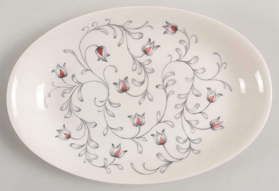 Lace (Gray & Pink) Gravy Boat by Johnson Brothers-1