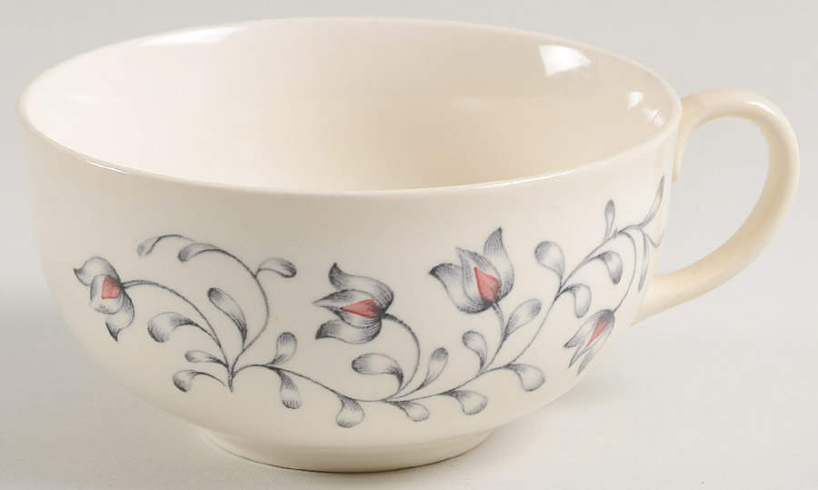 Lace (Gray & Pink) Flat Cup by Johnson Brothers-1