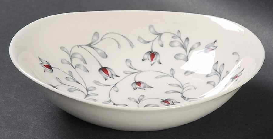 Lace (Gray & Pink) Fruit/Dessert (Sauce) Bowl by Johnson Brothers-1