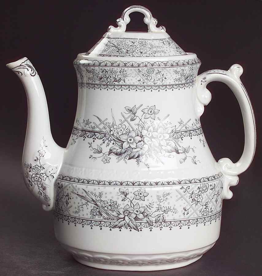 Lace (Older) Coffee Pot & Lid by Johnson Brothers-1