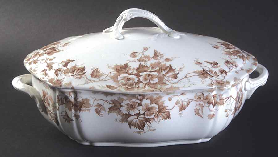 Leighton Brown Rectangular Covered Vegetable by Johnson Brothers-1