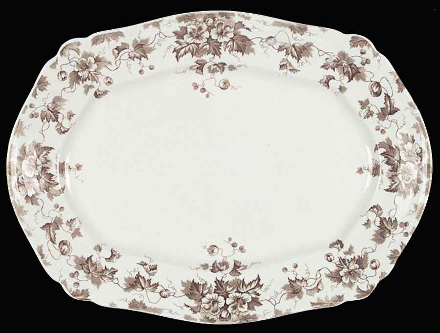 Leighton Brown 16" Oval Serving Platter by Johnson Brothers-1