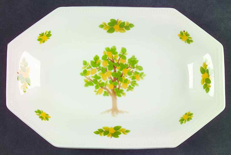 Lemon Tree (Heritage, Octagonal) Relish/Gravy Underplate by Johnson Brothers-1