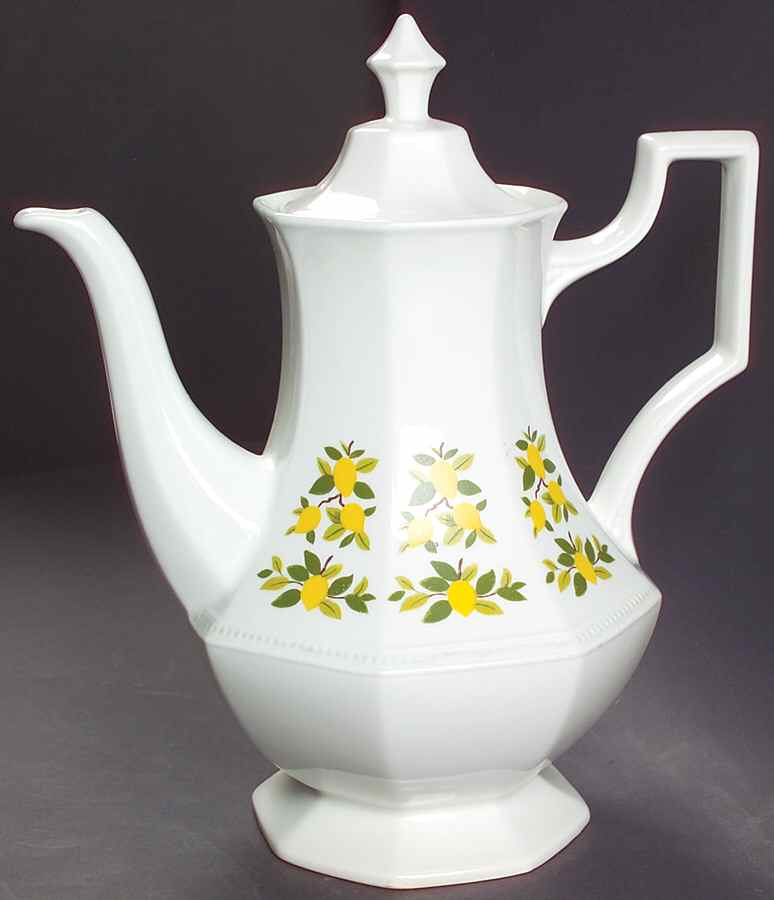 Lemon Tree (Heritage, Octagonal) Coffee Pot & Lid by Johnson Brothers-1