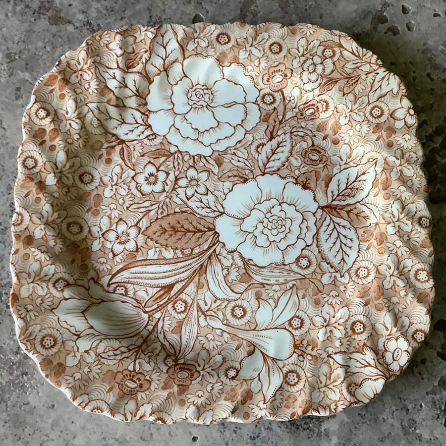 Liberty Brown Square Salad Plate by Johnson Brothers-1