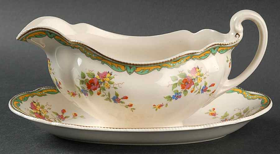 Lichfield Gravy Boat & Underplate/Relish by Johnson Brothers-1