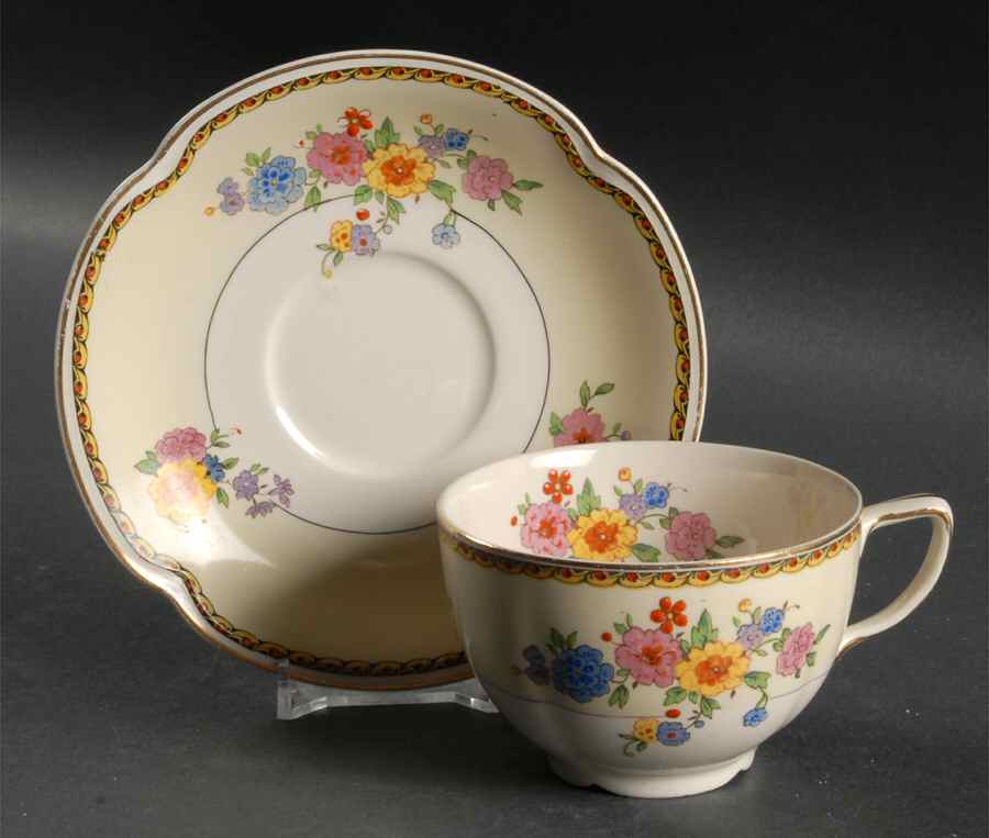 The Lombardy Flat Cup & Saucer Set by Johnson Brothers-1