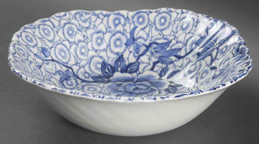 Lotus Blue Square Cereal Bowl by Johnson Brothers-1
