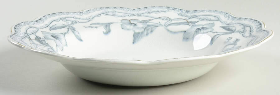The Lothair (Blue, Gold Accents) Large Rim Soup Bowl by Johnson Brothers-1