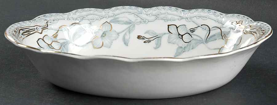 The Lothair (Blue, Gold Accents) 9" Oval Vegetable Bowl by Johnson Brothers-1