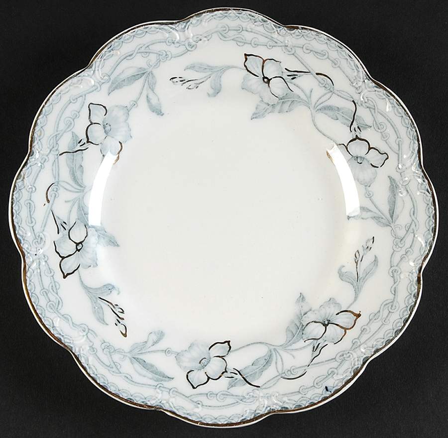 The Lothair (Blue, Gold Accents) Dessert/Pie Plate by Johnson Brothers-1