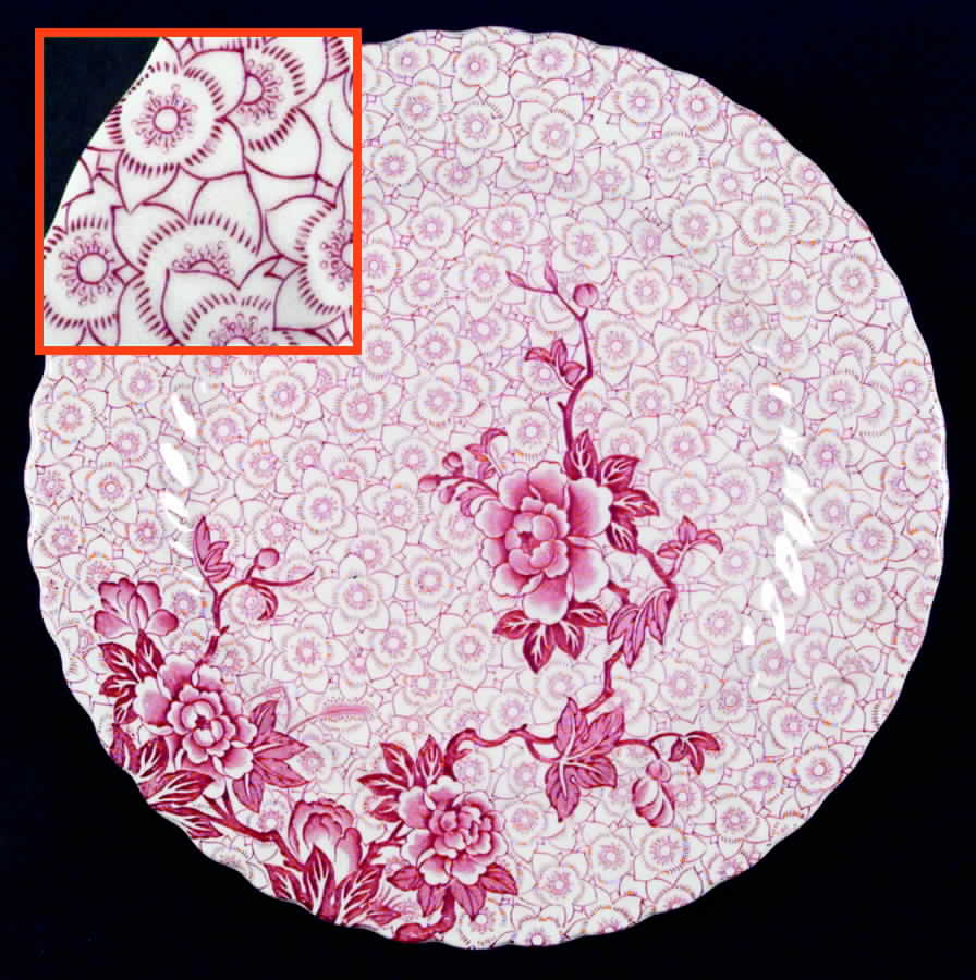 Lotus Red Pink Dinner Plate by Johnson Brothers-1