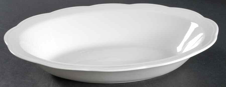 London White 10" Oval Vegetable Bowl by Johnson Brothers-1