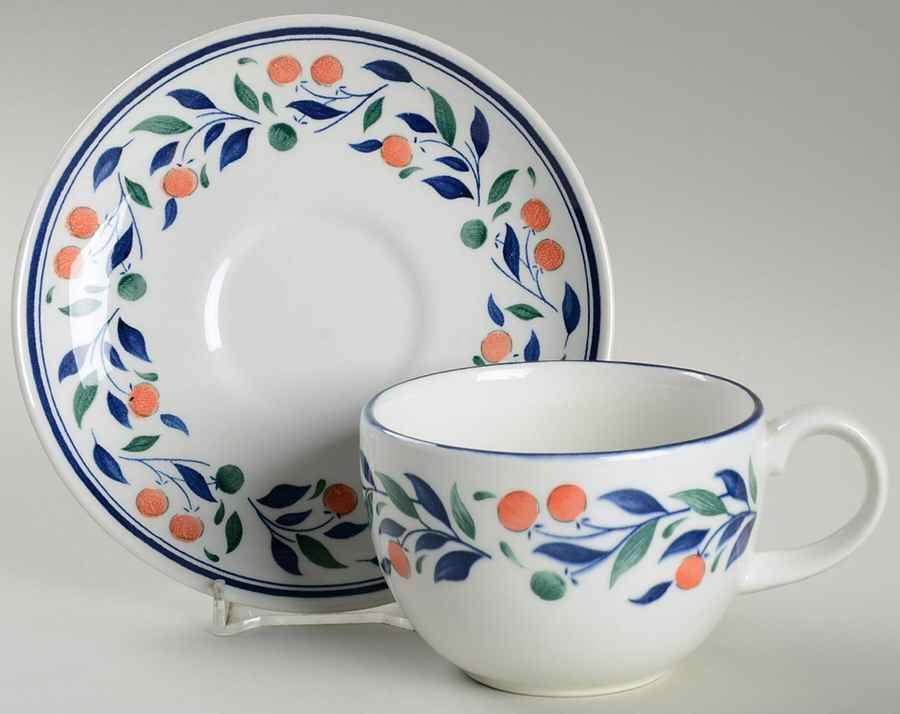 Lugano Flat Cup & Saucer Set by Johnson Brothers-1