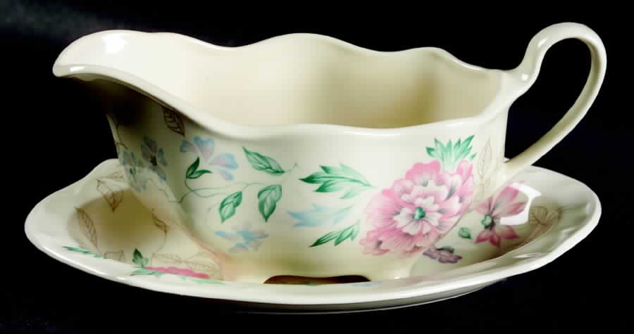 Lynton (Newer) Gravy Boat & Underplate/Relish by Johnson Brothers-1