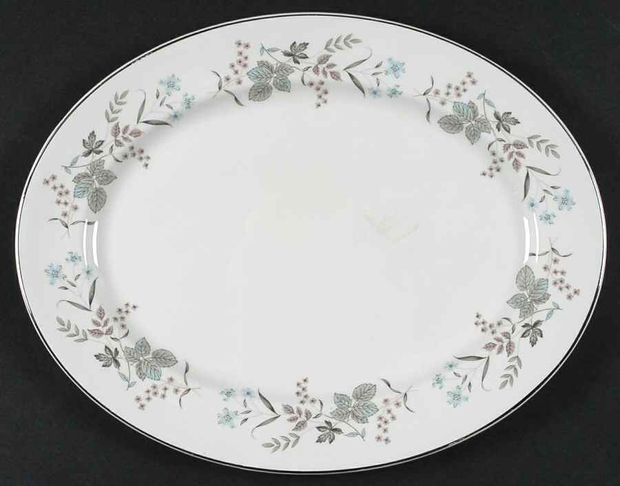 Lynton (Older, Snowhite) 12" Oval Serving Platter by Johnson Brothers-1