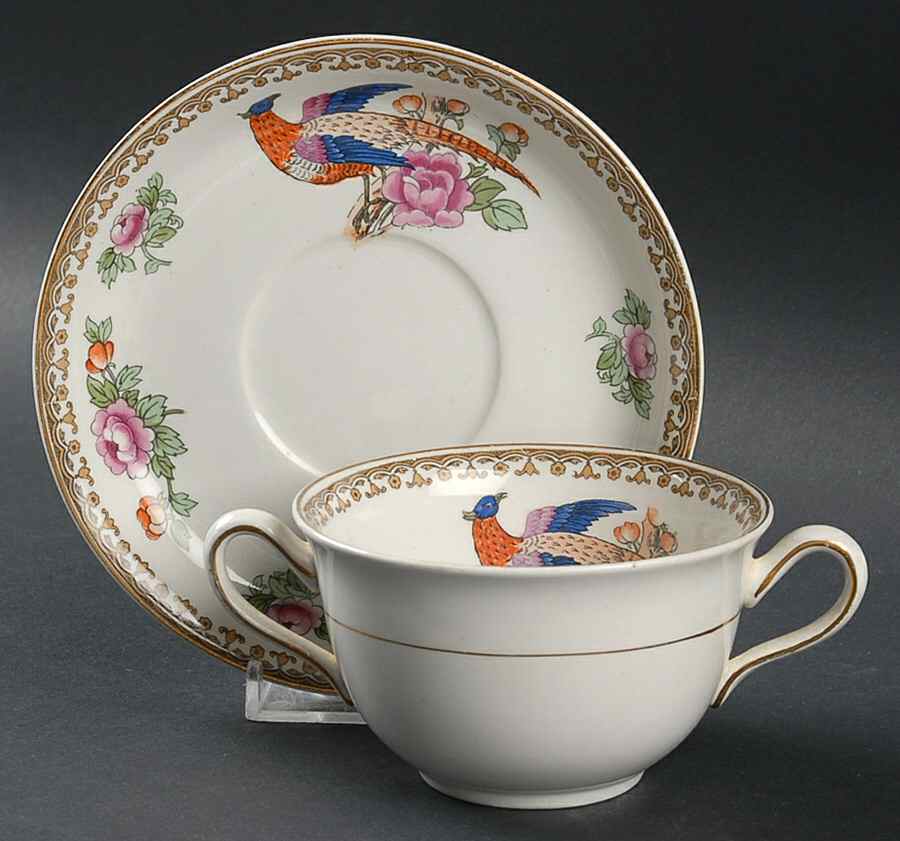 The Madras Flat Bouillon Cup & Saucer by Johnson Brothers-1