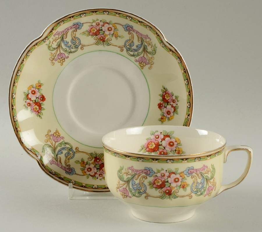 Malaga Flat Cup & Saucer Set by Johnson Brothers-1