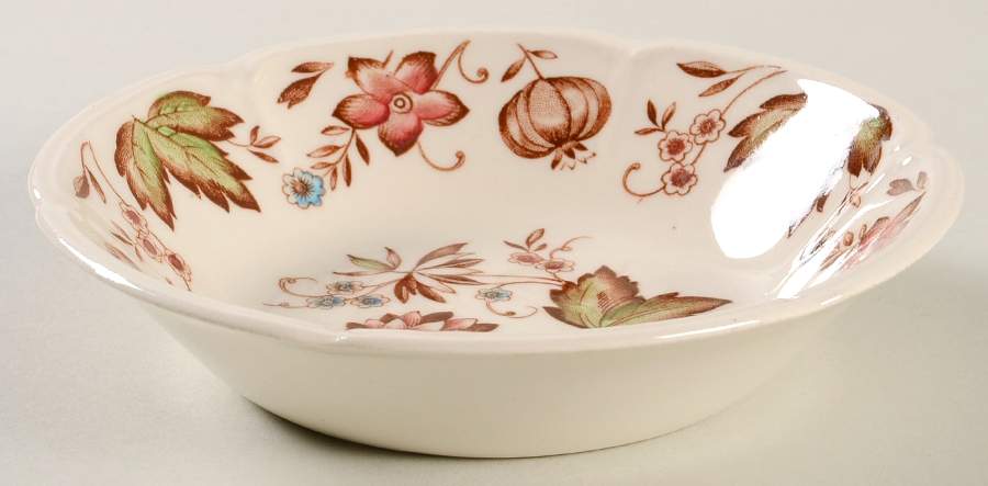 Malvern Brown Multicolor Fruit/Dessert (Sauce) Bowl by Johnson Brothers-1