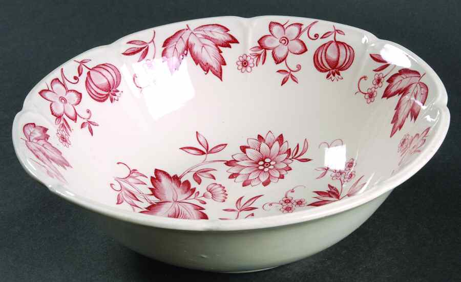 Malvern Red 8" Round Vegetable Bowl by Johnson Brothers-1