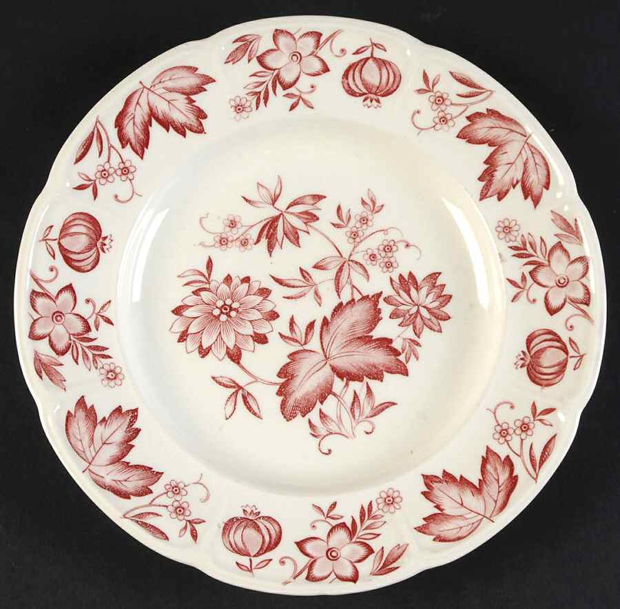 Malvern Red Salad Plate by Johnson Brothers-1