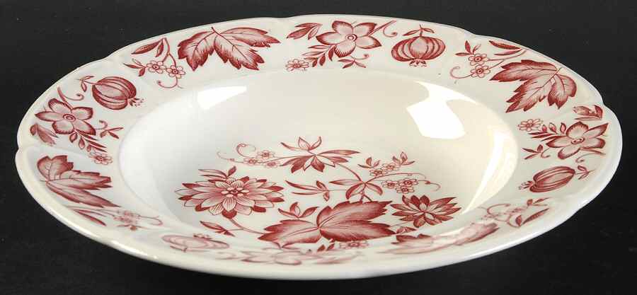 Malvern Red Rim Soup Bowl by Johnson Brothers-1