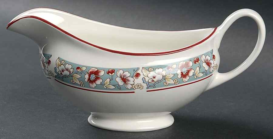 Malvern (Blue Rim) Gravy Boat by Johnson Brothers-1