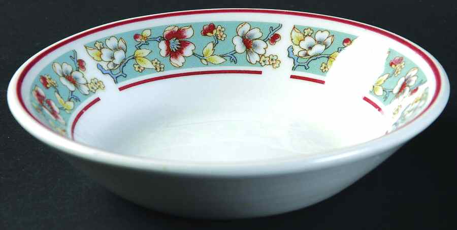 Malvern (Blue Rim) Fruit/Dessert (Sauce) Bowl by Johnson Brothers-1
