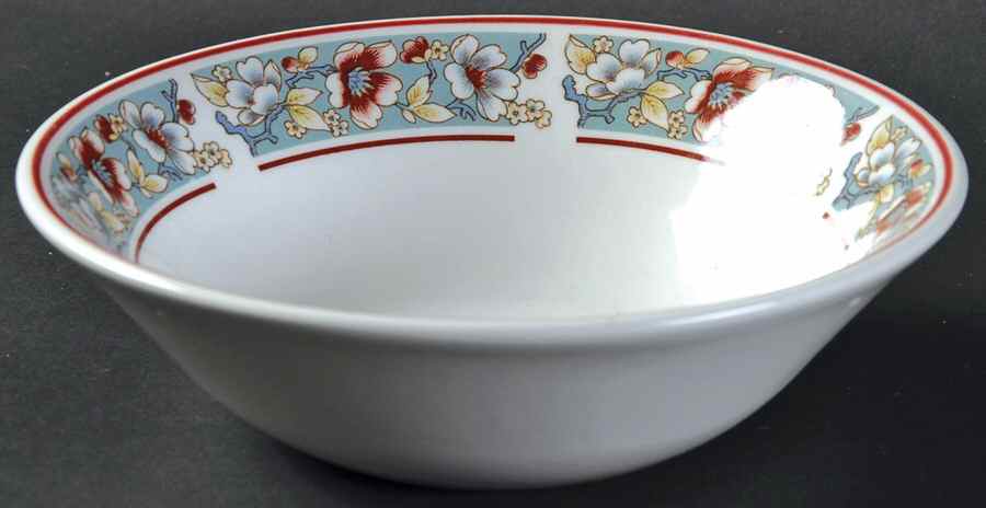 Malvern (Blue Rim) Coupe Cereal Bowl by Johnson Brothers-1