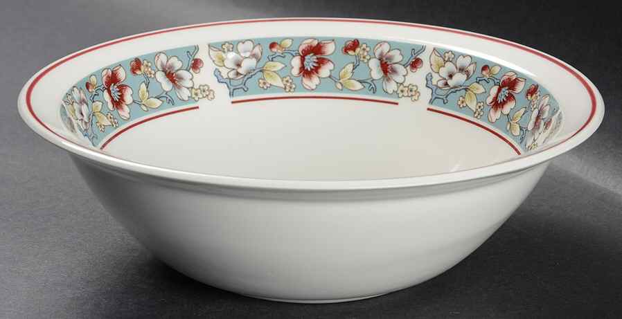 Malvern (Blue Rim) 8" Round Vegetable Bowl by Johnson Brothers-1