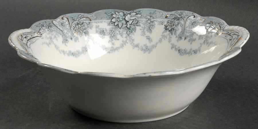 Marlboro Blue Gray (Gold Trim) 9" Round Vegetable Bowl by Johnson Brothers-1