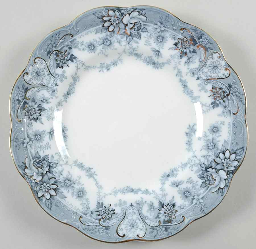 Marlboro Blue Gray (Gold Trim) Luncheon Plate by Johnson Brothers-1