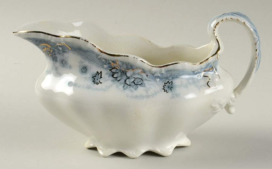 Marlboro Blue Gray (Gold Trim) Gravy Boat by Johnson Brothers-1