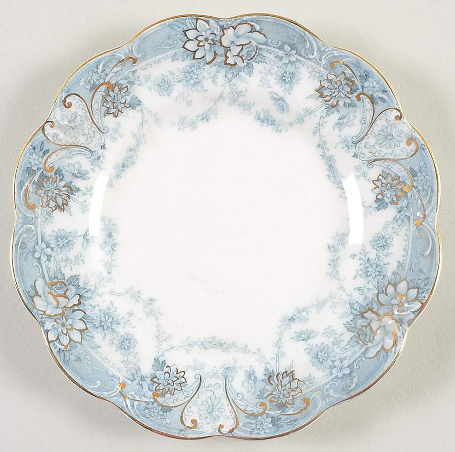 Marlboro Blue Gray (Gold Trim) Dessert/Pie Plate by Johnson Brothers-1
