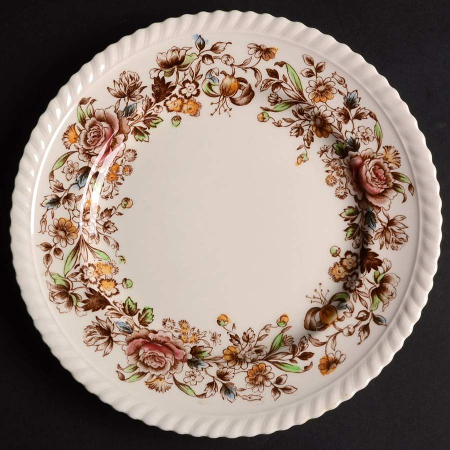 Margaret Rose Brown Multi Salad Plate by Johnson Brothers-1