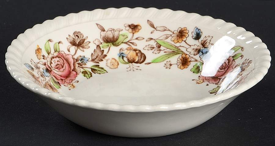 Margaret Rose Brown Multi Fruit/Dessert (Sauce) Bowl by Johnson Brothers-1