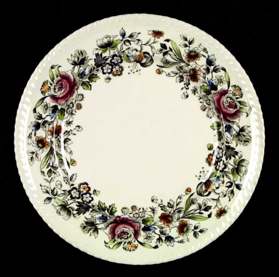 Margaret Rose Green Multicolor Dinner Plate by Johnson Brothers-1