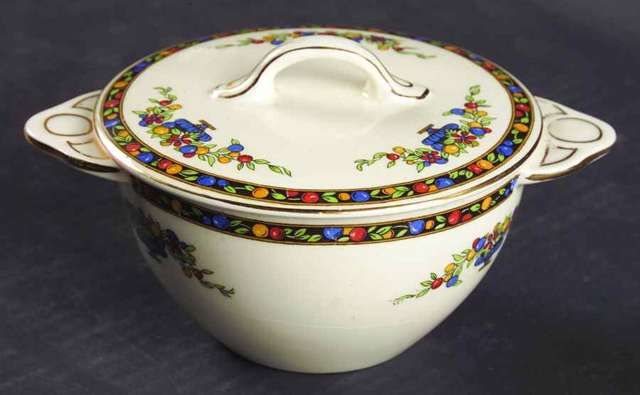 Marjorie Sugar Bowl & Lid by Johnson Brothers-1