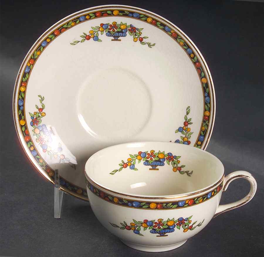Marjorie Flat Cup & Saucer Set by Johnson Brothers-1