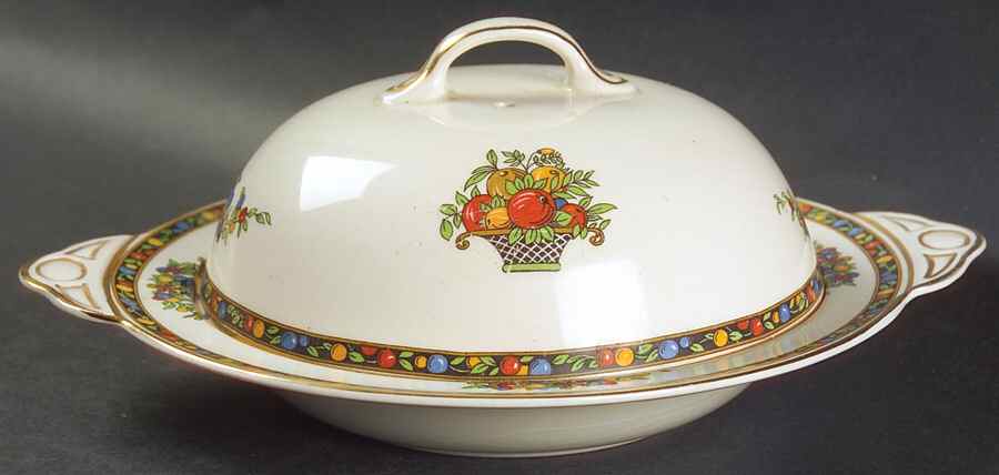 Marjorie Round Covered Butter by Johnson Brothers-1