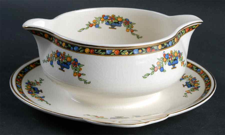Marjorie Gravy Boat & Underplate by Johnson Brothers-1