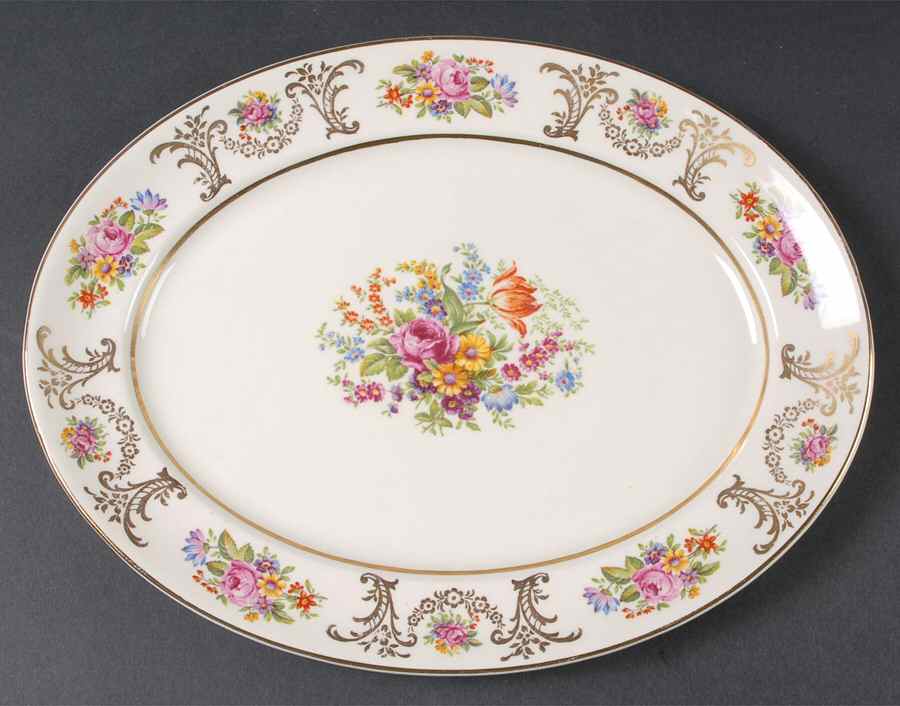Marlborough 12" Oval Serving Platter by Johnson Brothers-1
