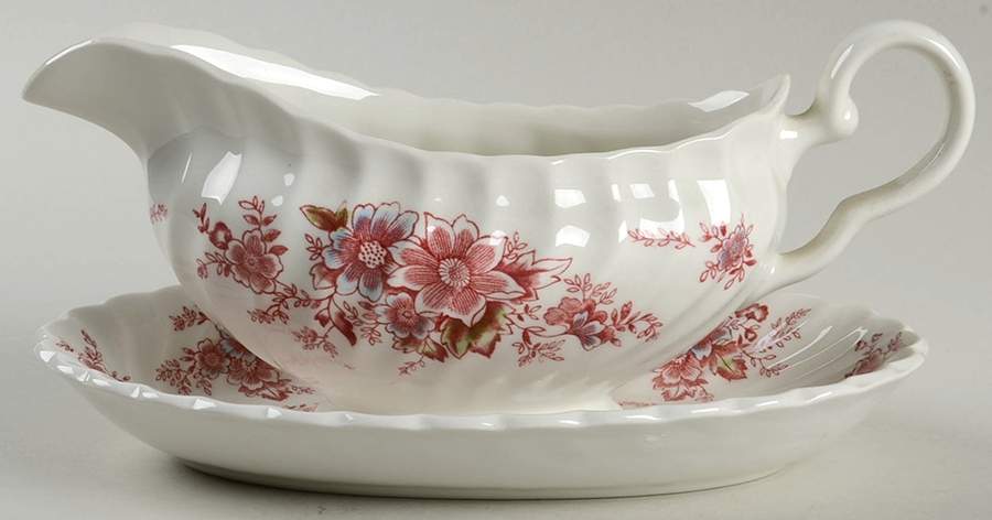 Marlow (Newer) Gravy Boat & Underplate by Johnson Brothers-1
