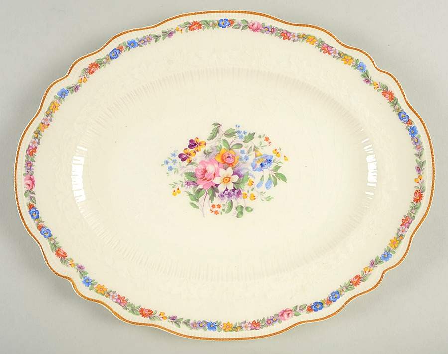 Marlow (Older) 11" Oval Serving Platter by Johnson Brothers-1