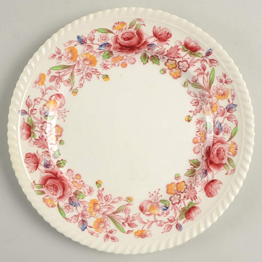 Margaret Rose Pink Multicolor Luncheon Plate by Johnson Brothers-1