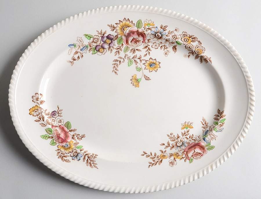 The Marquis (Windsor Ware) 16" Oval Serving Platter by Johnson Brothers-1