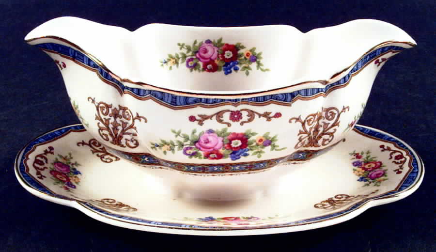 The Marquis (Pareek) Gravy Boat with Attached Underplate by Johnson Brothers-1