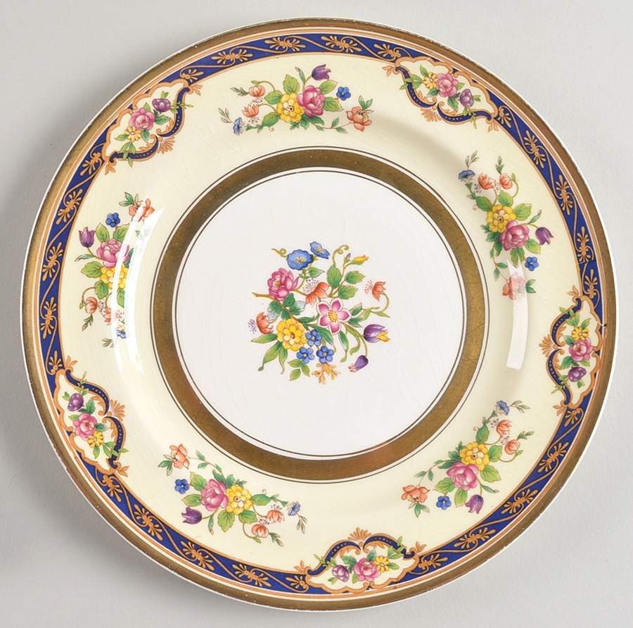 Mayfair (Floral Center, Gold Trim) Salad Plate by Johnson Brothers-1