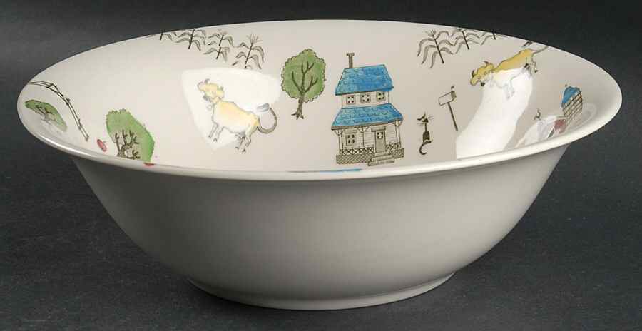 Mcdonald's Farm 9" Round Vegetable Bowl by Johnson Brothers-1